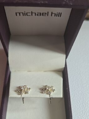 Michael Hill Silver Snowflake Stud Earrings